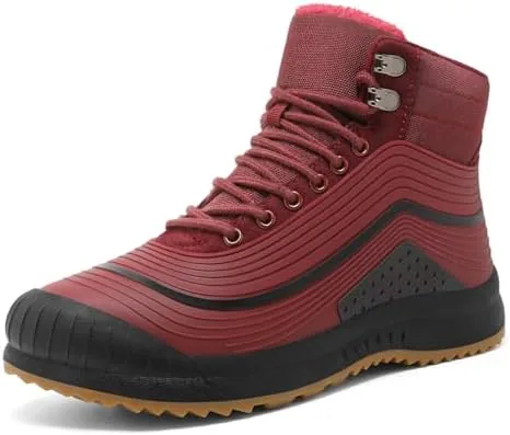 ulogu snow boots women waterproof insulated red duck boots with fur lined warm ankle booties lightweight comfortable winter shoes zapatos botas invierno para mujeres