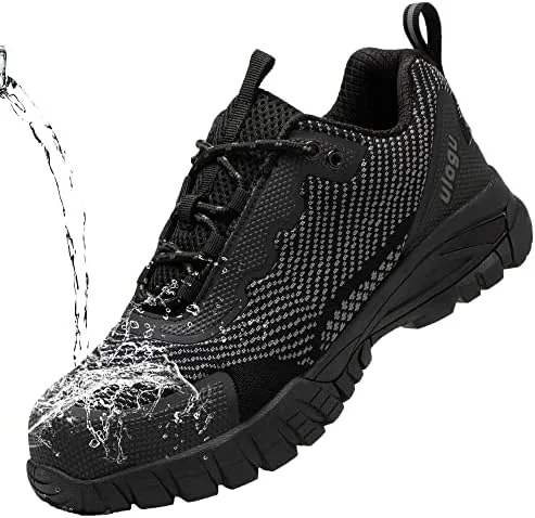 ulogu womens waterproof lightweight non slip hiking shoes black 8 us 39